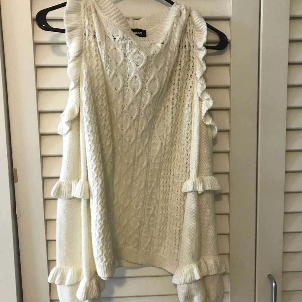 Express Cold Shoulder Sweater
